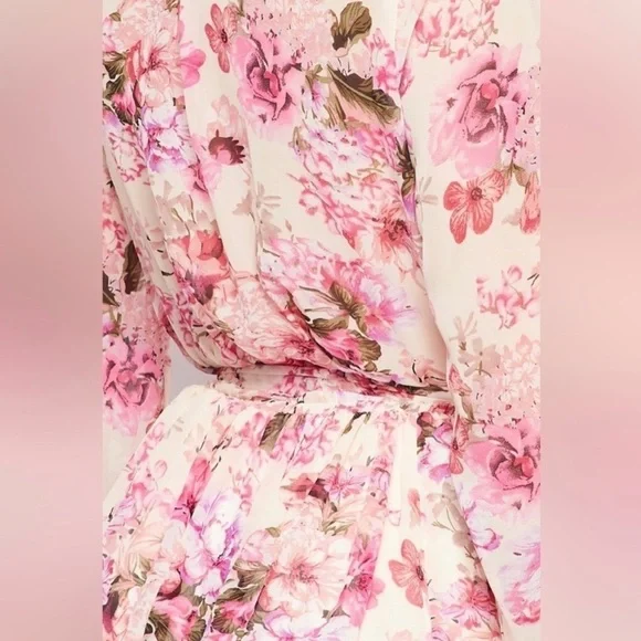 NWT Floral Pink Maxi Dress - Picture 4 of 4